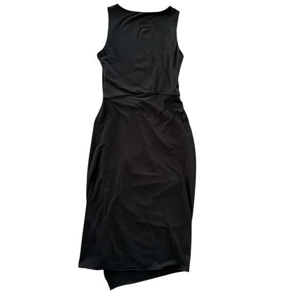 NWT RAMY BROOK Vickie Draped Sleeveless Cocktail Black Dress Size Small - Picture 9 of 9